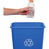 Global® 41-1/4 Qt. Plastic Recycling Wastebasket - Blue
																			