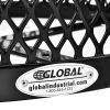 Global™ Thermoplastic 32 Gallon Mesh Receptacle w/Flat Lid - Black
																			