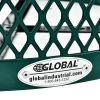 Global™ Thermoplastic 32 Gallon Mesh Receptacle w/Flat Lid - Green
																			