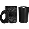 Global™ Thermoplastic 32 Gallon Perforated Receptacle w/Flat Lid - Black
																			