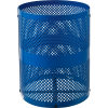 Global™ Thermoplastic 32 Gallon Perforated Receptacle w/Flat Lid - Blue
																			