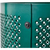 Global™ Thermoplastic 32 Gallon Perforated Receptacle w/Flat Lid - Green
																			