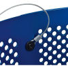 Global™ Thermoplastic 32 Gallon Perforated Receptacle w/Rain Bonnet Lid - Blue
																			