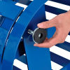 Global™ Outdoor Steel Recycling Receptacle w/Access Door & Rain Bonnet Lid - 36 Gallon Blue
																			