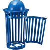 Global™ Outdoor Steel Recycling Receptacle w/Access Door & Dome Lid - 36 Gallon Blue
																			