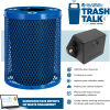 Global Industrial TrashTalk Thermoplastic Mesh Trash Can w/Flat Lid, 32 Gal., Recy. Blue
																			