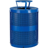 Global Industrial Thermoplastic Perforated Recycling Receptacle W/ Rain Bonnet, 32 Gal. Cap.