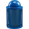 Global Industrial Thermoplastic 32 Gallon Mesh Recycling Receptacle w/Dome Lid - Blue