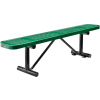 Global Industrial™ 6 ft. Outdoor Steel Flat Bench - Perforated Metal - Green