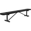 Global Industrial™ 8 ft. Outdoor Steel Flat Bench - Perforated Metal - Black