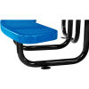 Global Industrial 46in Child Size Round Outdoor Steel Picnic Table - Perforated Metal - Blue
																			