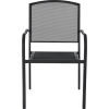 Interion® Outdoor Café Steel Mesh Stacking Armchair - 4 Pack
																			
