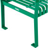 Global Industrial™ 4 ft. Outdoor Steel Slat Park Bench without Back - Green
																			