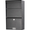 Jayco Wall Mount Vertical Aluminum Letter Locker Mailbox Black