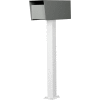 Jayco Residential Rear Locking Letter Locker Mailbox with incoming mail slot Gray