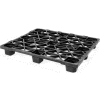 Nestable Open Deck Pallet, Plastic, 4-Way Entry, 48" x 40", 8800 Lb Static Capacity, Black