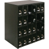 United Visual Products 24 Door Cell Phone Locker W/Master Key Lock Set, 22"Wx16"Dx26"H,Blk,Assembled