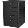 Datum TekStak Laptop Storage Locker with Laminate Top, 5 Bays, Key Lock, Black