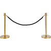 Global Industrial™ Black Vinyl Braided Rope 59" With Ends For Portable Gold Post
