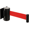 Global Industrial™ Black Wall Mount 79" Red Retractable Belt Barrier With Receiver