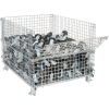 Folding Wire Container GC404830E4 48x40x36-1/2 3000-4000 Lb Cap.Drop Gate 40" Side