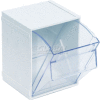 Quantum Tip Out Interlocking Bin QTB405 4-1/2 x 4 x 6 White - Pkg Qty 5