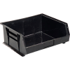 Global Industrial Plastic Stack & Hang Bin, 16-1/2"W x 14-3/4"D x 7"H, Black - Pkg Qty 6