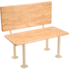 Global Industrial™ ADA Locker Room Bench Kit W/ Seat, Back & Pedestal, 42"W x 20"D x 17-1/4"H