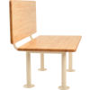 Global Industrial™ ADA Locker Room Bench Kit W/ Seat, Back & Pedestal, 42W x 24D x 17-1/4H
																			