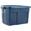 Rubbermaid Roughneck Tote Storage Container, 25-Gallon, Dark  Indigo/Metallic (1841375)