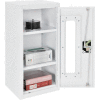 Global Industrial Clear View Wall Storage Cabinet Assembled 13-3/4"Wx12-3/4"Dx30"H Off White