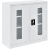 Global Industrial™ Clear View Wall Storage Cabinet Assembled 30"W x 12"D x 30"H Off White