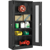Global Industrial™ Storage Cabinet With Expanded Metal Door Assembled 36"W x 18"D x 78"H Black