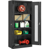 Global Industrial Storage Cabinet With Expanded Metal Door Assembled 36"W x 18"D x 78"H Black