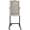 Aluminum Key & Credit Card Cabinet Mobile Stand, 70 Pockets, 23"Wx3-1/4"Dx35"H