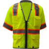 GSS Safety 2701, Class 3, Heavy Duty Safety Vest, Lime, L