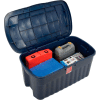 United Solutions Roughneck Jumbo Storage Tote 40 Gallon 36-7/8 x 21-3/16 x 18-5/16 Dark Indigo Metal - Pkg Qty 6