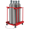 Global Industrial™ Forkliftable Cylinder Storage Caddy, Mobile For 6 Cylinders