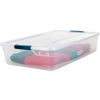 Rubbermaid&#174; Cleverstore&#8482; Clear Latching Storage Tote w/Lid 41 Quart 29"Lx17-3/4"Wx6-1/8"H