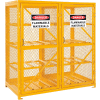 Global Industrial Cylinder Storage Cabinet DBL Door Horizontal, 16 Cylinder Capacity