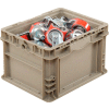 Straight Wall Container Solid - Stackable NRSO1215-09 Gray - 12 x 15 x 9