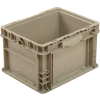 Global Industrial Stackable Straight Wall Container, Solid, 12"Lx15"Wx9"H, Gray