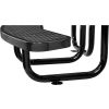 Global Industrial 46in Child Size Round Outdoor Steel Picnic Table - Expanded Metal - Black
																			
