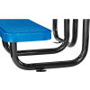 Global Industrial 46in Child Size Square Outdoor Steel Picnic Table - Expanded Metal - Blue
																			
