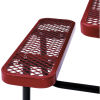 46 in. Square Expanded Metal Picnic Table Red
																			