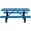 6 ft. Rectangular Outdoor Steel Picnic Table - Expanded Metal - Blue
																			
