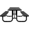 96in Rectangular Expanded Metal Picnic Table Black
																			
