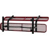 72 in. Expanded Metal Mesh Bench With Back Rest Red
																			