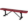 72 in. Expanded Metal Mesh Flat Bench Red
																			