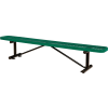 Global Industrial™ 8 ft. Outdoor Steel Flat Bench - Expanded Metal - Green